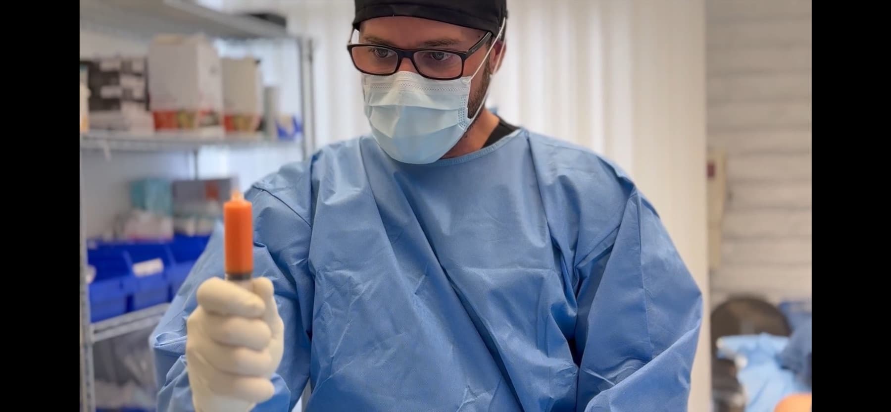 Faisal Darwiche, NP performing a PRP procedure